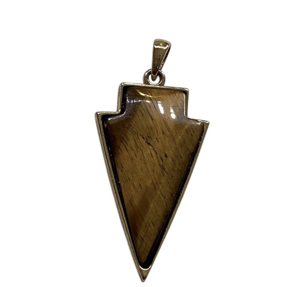 Tiger’s  Eye Arrow Pendant - Picture 1 of 7